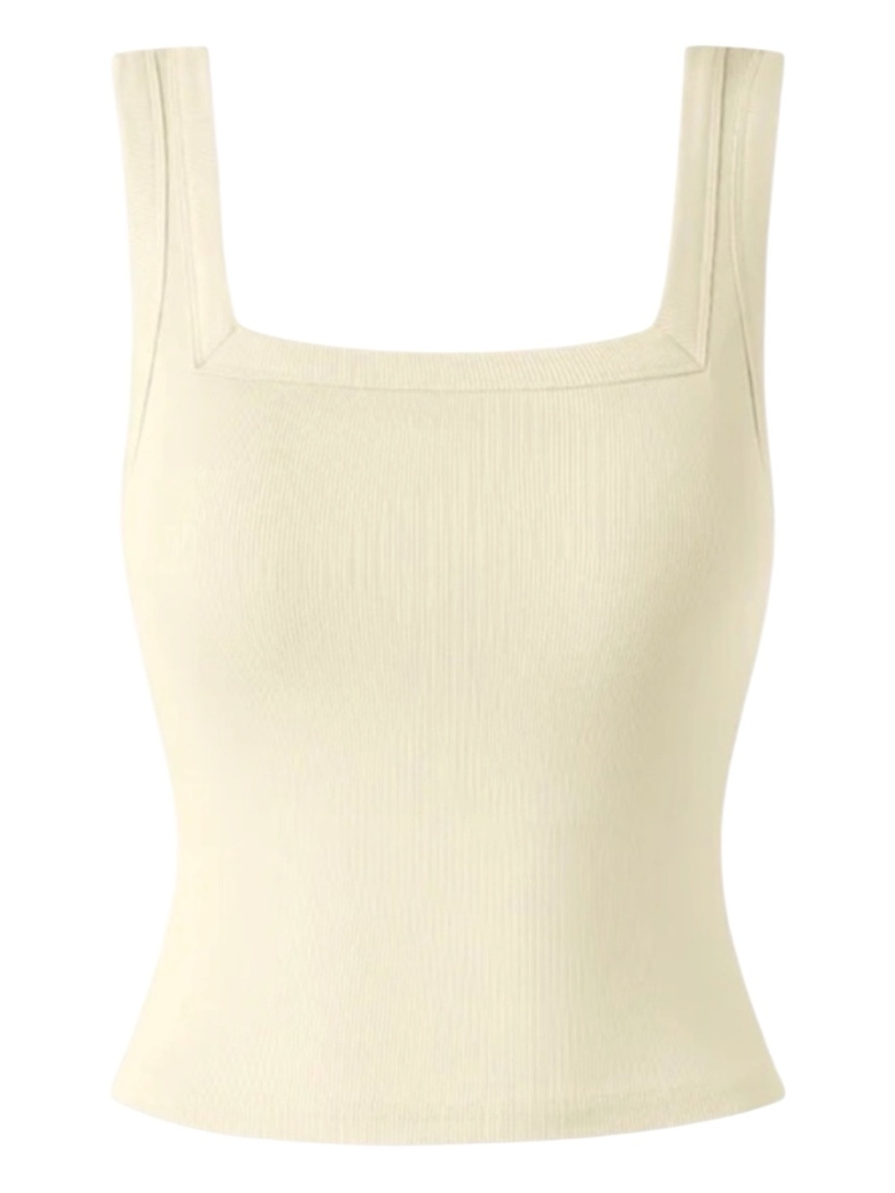 OGL Plantive Square Neck Ribbed Tank Top Yellow Small New with Tags